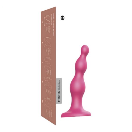 Strap-on-me Beads S - páskové dildo s korálkami (ružové)