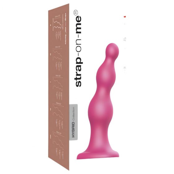 Strap-on-me Beads L - dildo s korálkami a nožičkami (ružové)