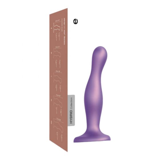 Strap-on-me Curvy M - zvlnené dildo s nožičkami (fialové)