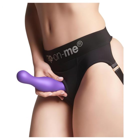 Strap-on-me Curvy M - zvlnené dildo s nožičkami (fialové)