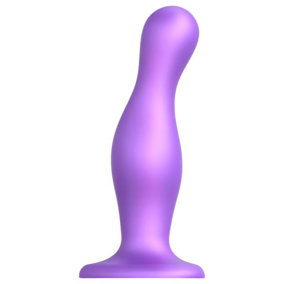 Strap-on-me Curvy L - zvlnené dildo s nožičkami (fialové)