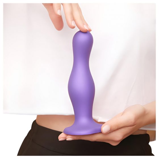 Strap-on-me Curvy L - zvlnené dildo s nožičkami (fialové)