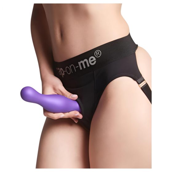 Strap-on-me Curvy L - zvlnené dildo s nožičkami (fialové)