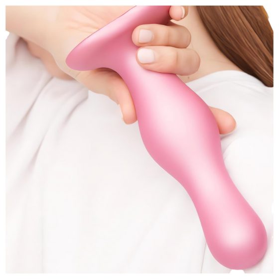 Strap-on-me Curvy S - zvlnené dildo s nožičkami (ružové)