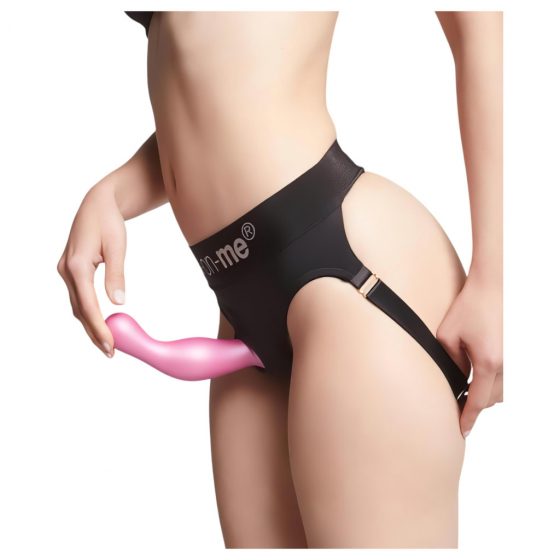 Strap-on-me Curvy S - zvlnené dildo s nožičkami (ružové)