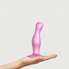   Strap-on-me Curvy M - zvlnené dildo s nožičkami (ružové)