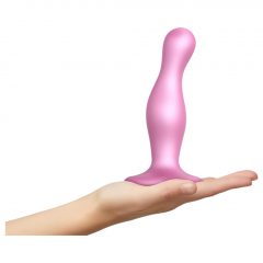   Strap-on-me Curvy M - zvlnené dildo s nožičkami (ružové)