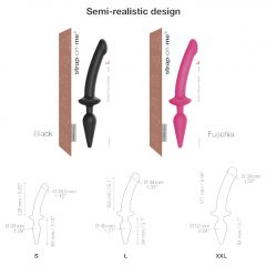   Strap-on-me Swith Semi-Realistic S - silikónové dildo 2v1 (čierne)