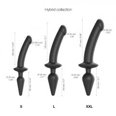   Strap-on-me Swith Semi-Realistic XXL - silikónové dildo 2v1 (čierne)