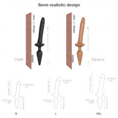   Strap-on-me Swith Realistic S - silikónové dildo 2v1 (čierne)