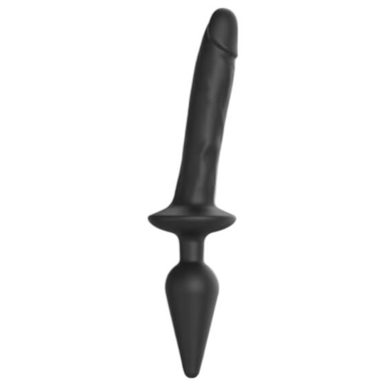 / Strap-on-me Swith Realistic L - 2v1 silikónové dildo (čierne)