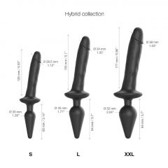   Strap-on-me Swith Realistic XXL - silikónové dildo 2v1 (čierne)