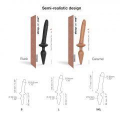   Strap-on-me Swith Realistic XXL - silikónové dildo 2v1 (tmavé prírodné)