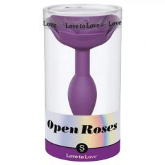   Love to Love Open Roses S - silikónové análne dildo (fialové)