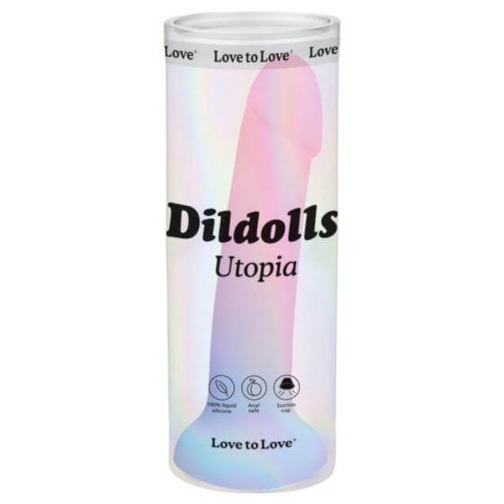 Dildolls Utopia - silikonové dildo s prísavkou (farebné)