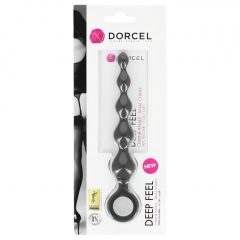 Dorcel Deep Feel - korálkové análne dildo (čierne)