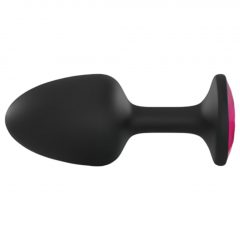   Dorcel Geisha Plug Ruby L - ružové análne dildo s kameňmi (čierne)