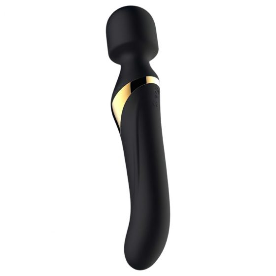 Dorcel Dual Orgasms Gold - nabíjací masážny vibrátor 2in1 (čierny)