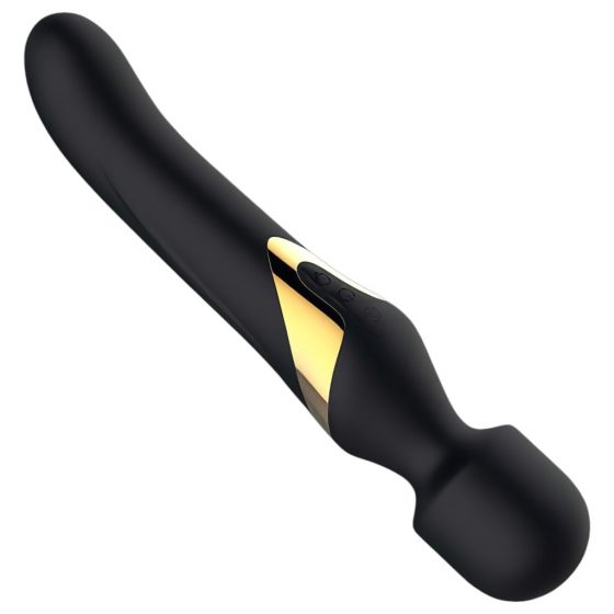 Dorcel Dual Orgasms Gold - nabíjací masážny vibrátor 2in1 (čierny)