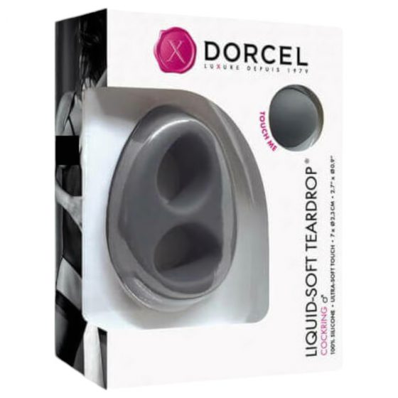 Dorcel Liquid-soft Teardrop - krúžok na penis (sivý)