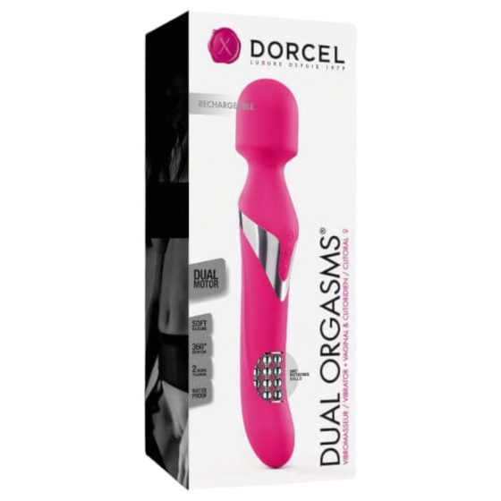 Dorcel Dual Orgasms - nabíjací, masážny vibrátor 2in1 (ružový)