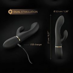   Dorcel Glam Rabbit - dobíjací vibrátor s tyčinkou (čierny)