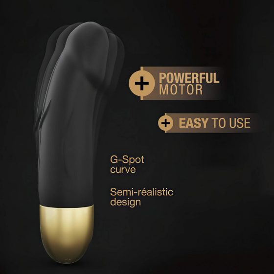 Dorcel Real Vibration S 2.0 - nabíjací vibrátor (čierno-zlatý)