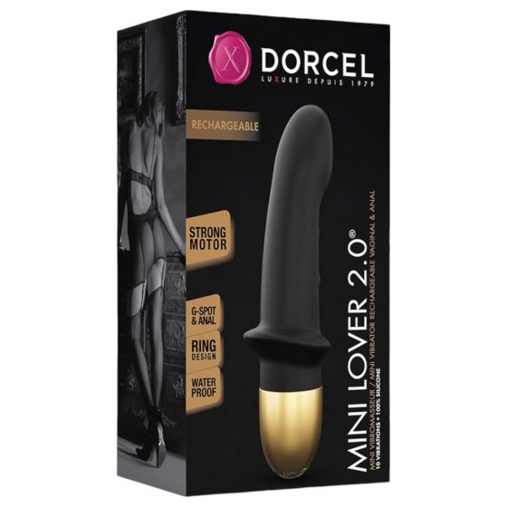 Dorcel Mini Lover 2.0 - dobíjací vibrátor na bod G (čierno-zlatý)