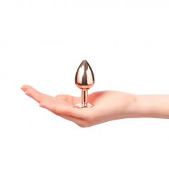   Dorcel Diamond Plug S - hliníkové análne dildo - malé (rosegold)