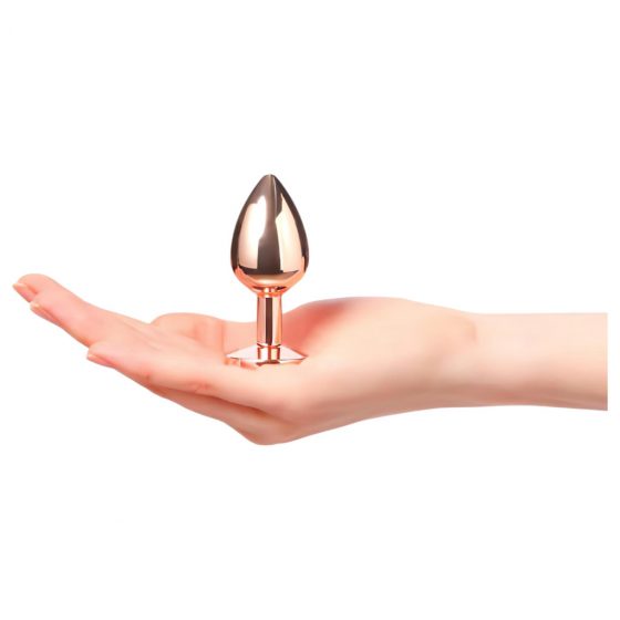 Dorcel Diamond Plug S - hliníkové análne dildo - malé (rosegold)