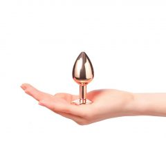   Dorcel Diamond Plug M - hliníkové análne dildo - stredné (rosegold)