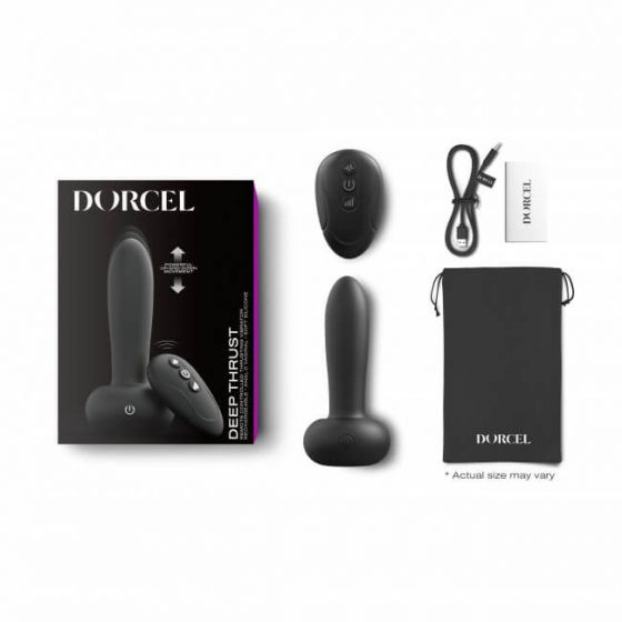 Dorcel Deep Thrust - nabíjací vibrátor s diaľkovým ovládačom (čierny)