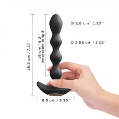   Dorcel Flexi Balls - bezdrôtový, rádiom ovládaný análny vibrátor (čierny)