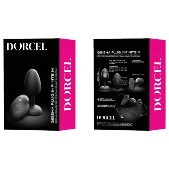 Dorcel - guľôčkový análny vibrátor s diaľkovým ovládaním M - (čierny)