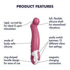   Satisfyer Petting Hippo - nabíjací, vodotesný vibrátor (purpurový)