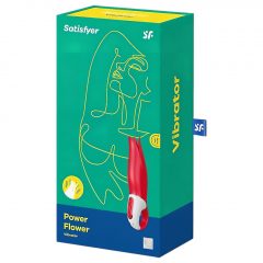   Satisfyer Power Flower - akumulátorový, vodotesný vibrátor (červený)