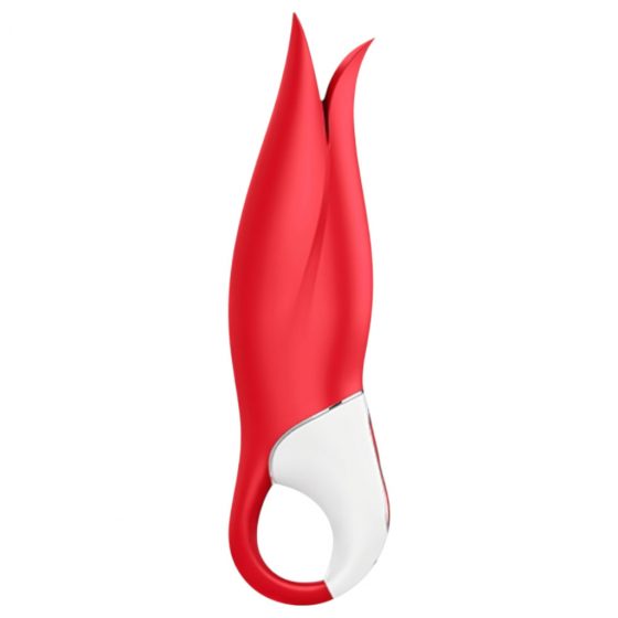 Satisfyer Power Flower - akumulátorový, vodotesný vibrátor (červený)