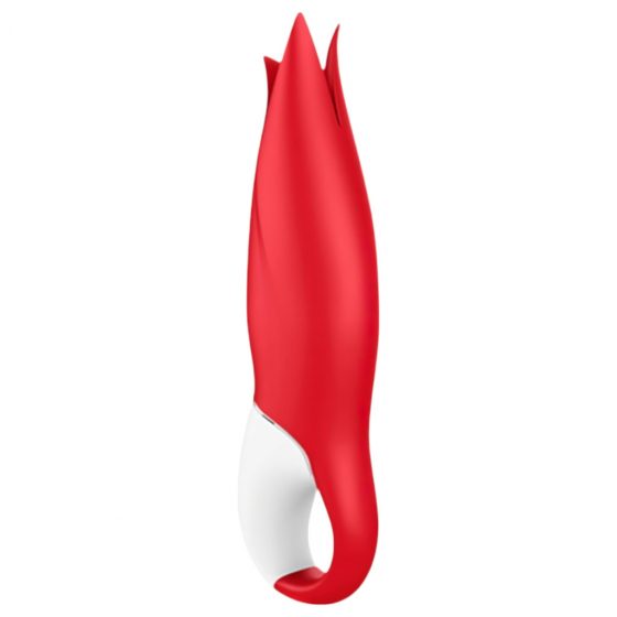 Satisfyer Power Flower - akumulátorový, vodotesný vibrátor (červený)