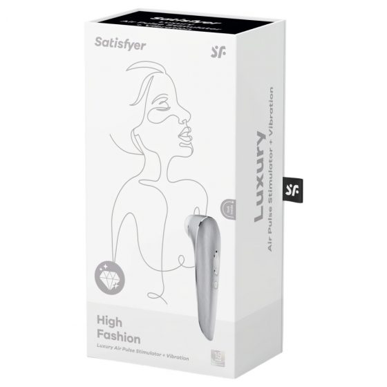 / Satisfyer Luxury High Fashion - nabíjací, vodotesný stimulátor na klitoris (strieborný)