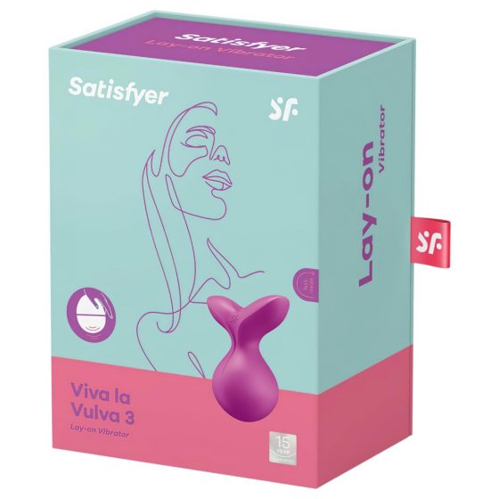 Satisfyer Viva la Vulva 3 - nabíjateľný, vodotesný klitorisový vibrátor (fialový)