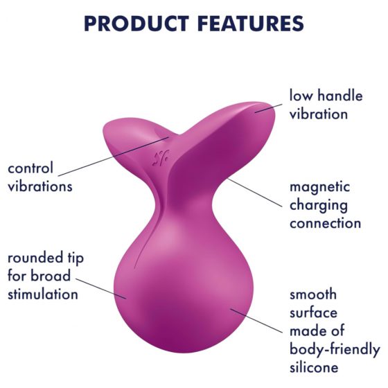 Satisfyer Viva la Vulva 3 - nabíjateľný, vodotesný klitorisový vibrátor (fialový)