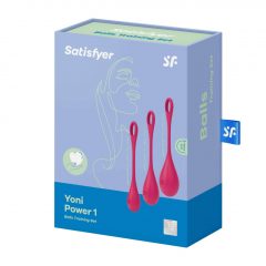   Satisfyer Yoni Power 1 - sada venušiných guličiek - červená (3 kusové)