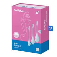   Satisfyer Yoni Power 2 - sada venušiných guličiek - modrá (3 kusové)