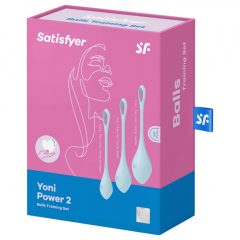   Satisfyer Yoni Power 2 - sada venušiných guličiek - modrá (3 kusové)