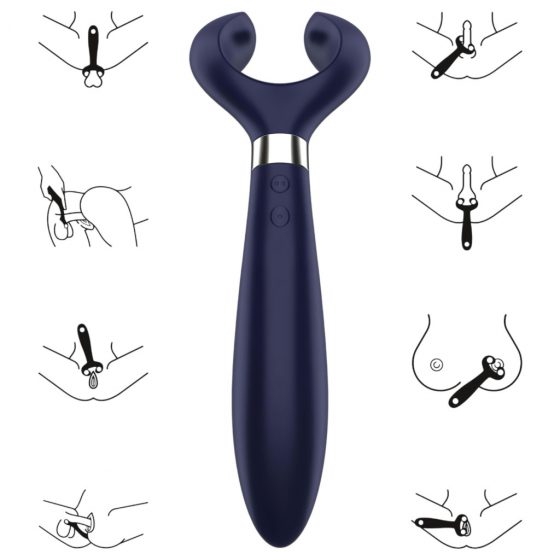 Satisfyer Endless Fun - nabíjací vodotesný párový vibrátor (modrý)