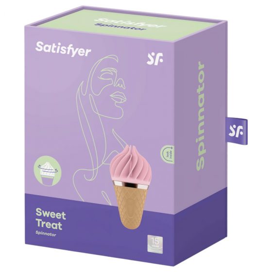 Satisfyer Sweet Treat - nabíjací rotačný vibrátor na klitoris (ružový-hnedý)