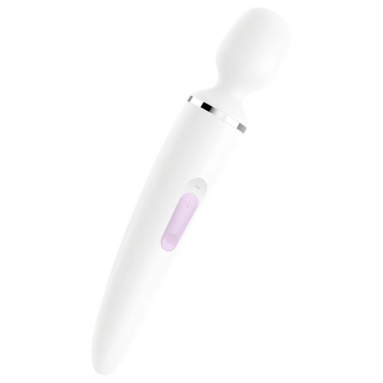 Satisfyer Wand-er Woman - nabíjací, vodotesný masážný vibrátor (biely)