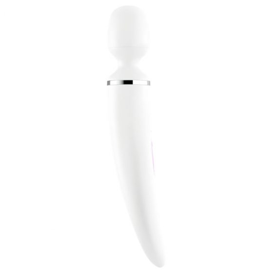 Satisfyer Wand-er Woman - nabíjací, vodotesný masážný vibrátor (biely)