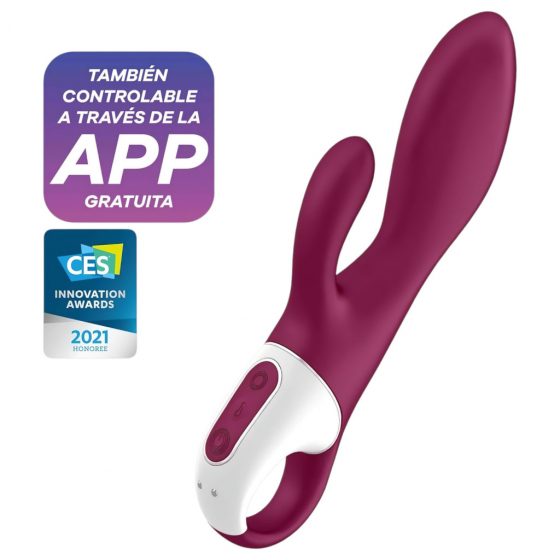 Satisfyer Heated Affair - nabíjací vibrátor s ohrevom a ramenom na klitoris (červený)