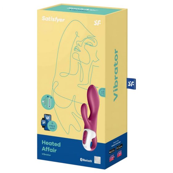 Satisfyer Heated Affair - nabíjací vibrátor s ohrevom a ramenom na klitoris (červený)